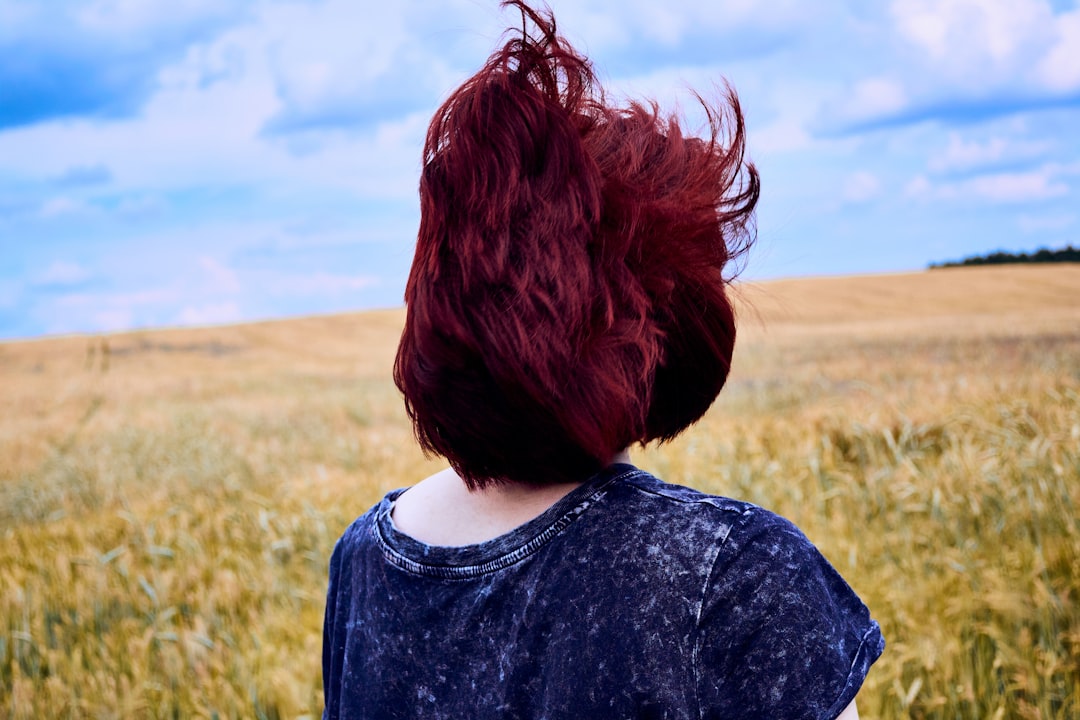 Photo red hair clothes